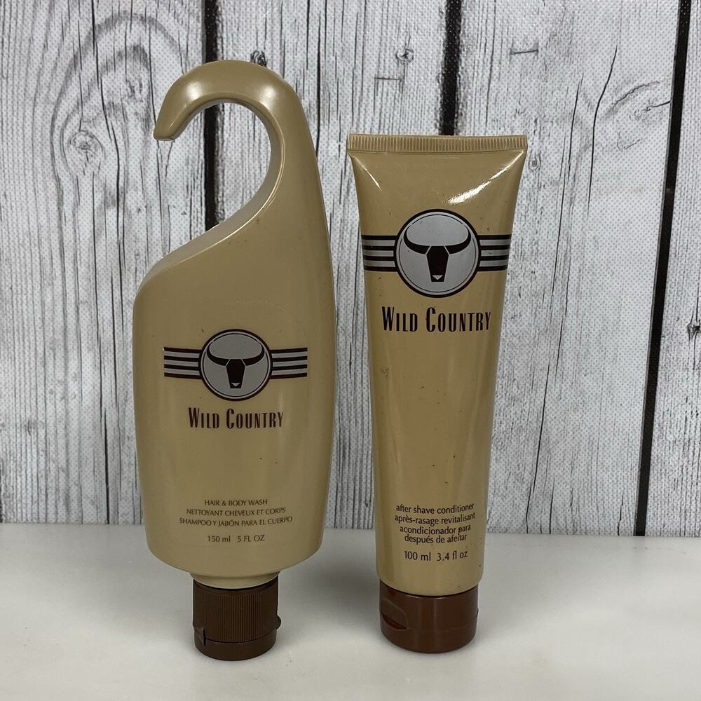 Avon Wild Country After Shave Conditioner Lotion 3.4 Oz & Hair Body Wash 5 Oz